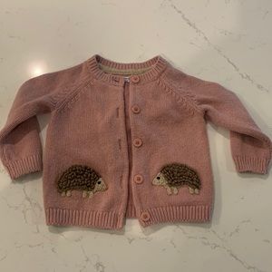 Baby Boden Pink Hedgehog sweater